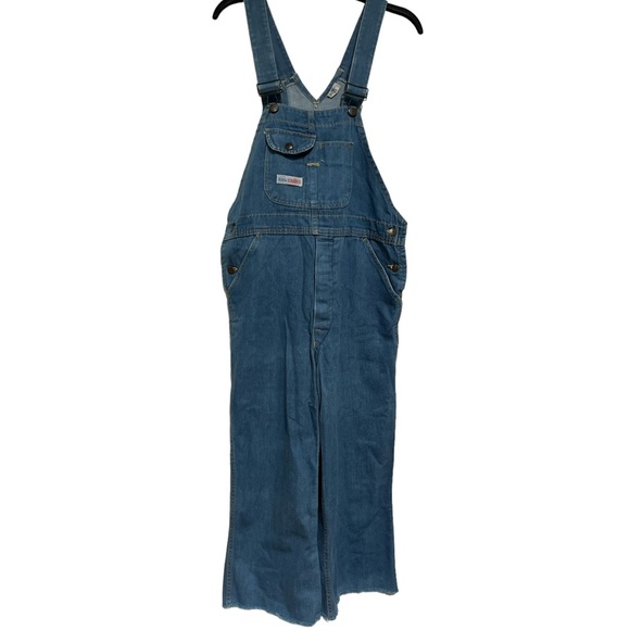 Vintage GWG Scrubbies Bib Overalls Coveralls Dungarees Work Pants Denim Jeans L - Picture 1 of 9
